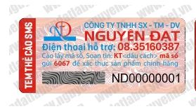 Tem phủ thẻ cào - Công Ty TNHH Sản Xuất Thương Mại Dịch Vụ Nguyên Đạt